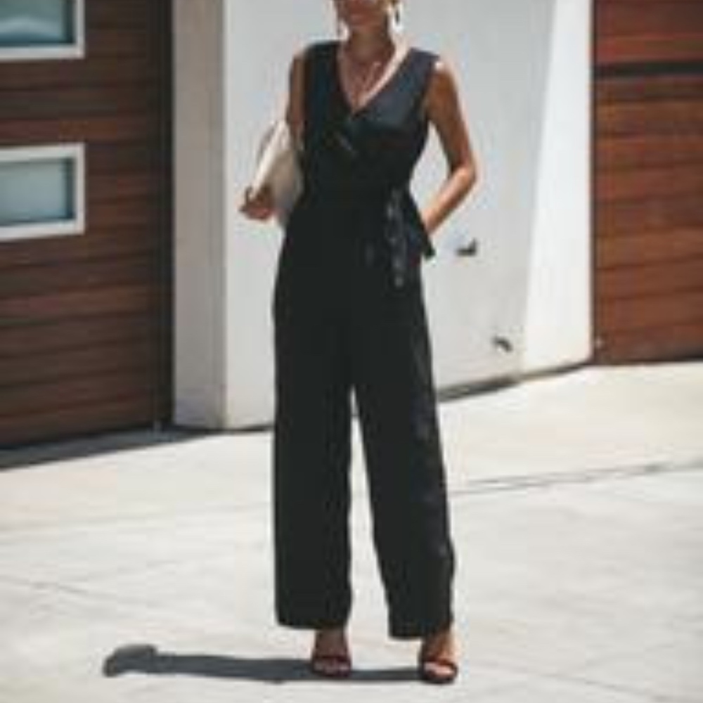 Vaughn Pocketed Wrap Jumpsuit